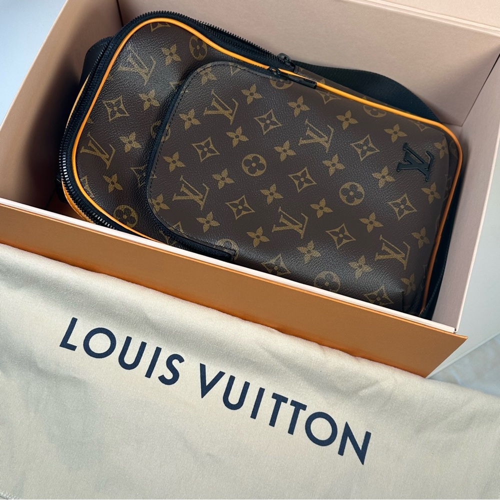 Louis Vuitton AVENUE SLINGBACK MONOGRAM MACASSAR ORANGE with Box and Dustbag - Picture 3 of 15